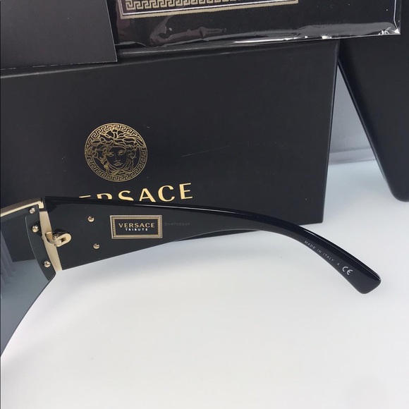 💯 - Versace New Ve2197 1252/6g Shield Mod 2197 Sunglasses - Picture 5 of 12